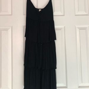 Cotton stretch ruffle dress